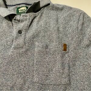 Roots Canada Mens Gray polo shirt Large
